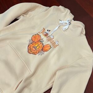 Disneyland yellow Hoodie with Pumpkin Design
